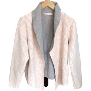 Cut Loose Pink & Grey Jacket Size 1X Waterfall Knit Long Sleeved
